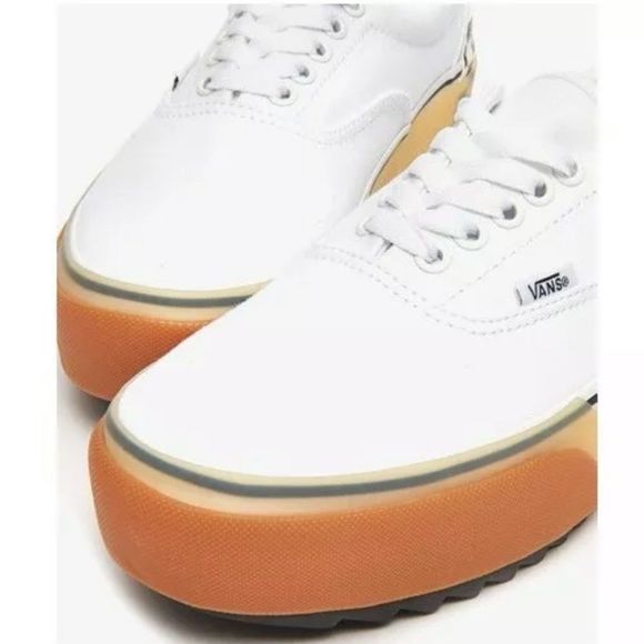 Vans Era Stacked White Checkerboard Sneakers - Picture 8 of 12